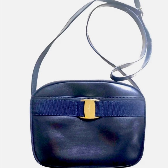 Vintage Salvatore Ferragamo Navy CrossbodyPurse